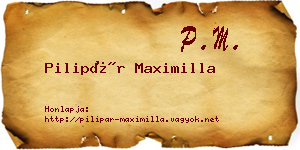 Pilipár Maximilla névjegykártya